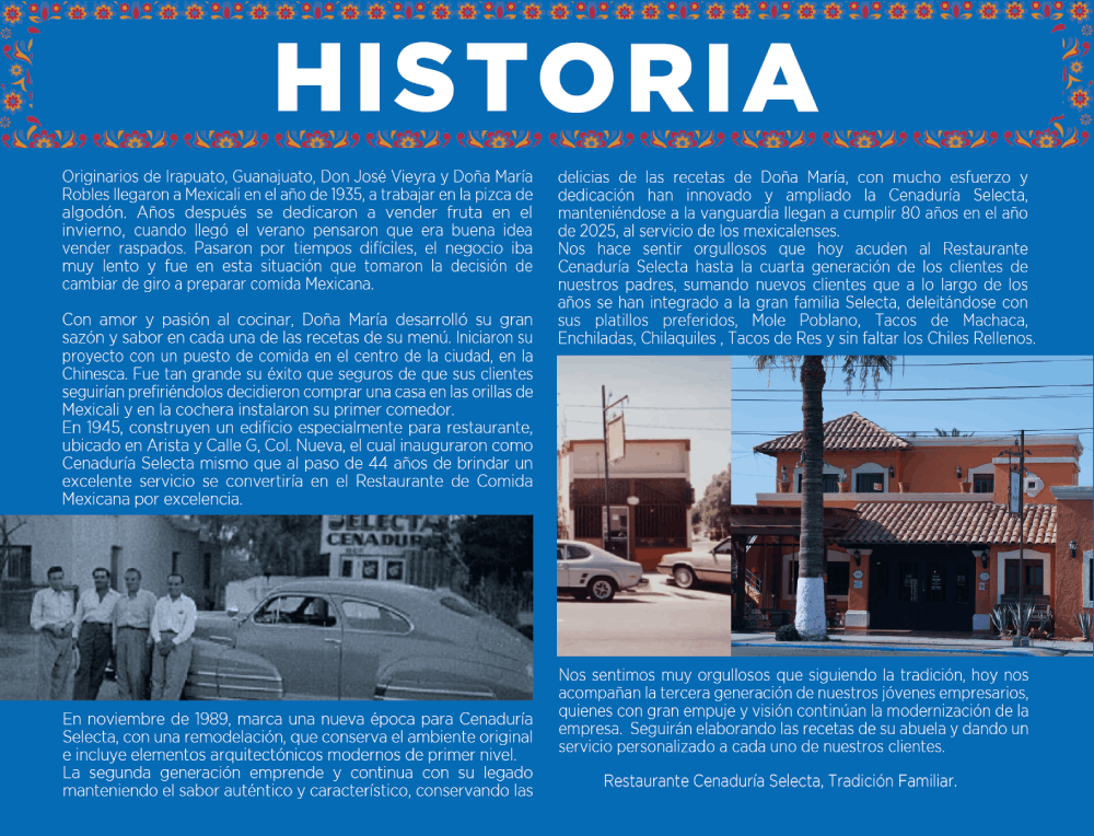 Historia Cenaduria Selecta