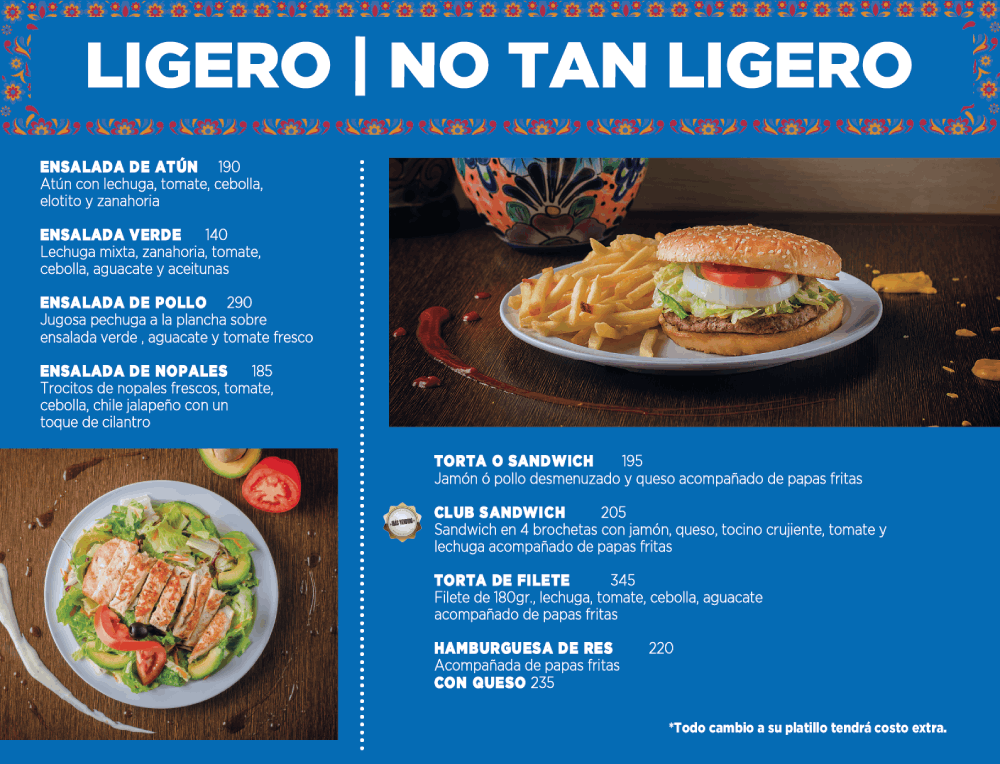 Ligero y no tan ligero